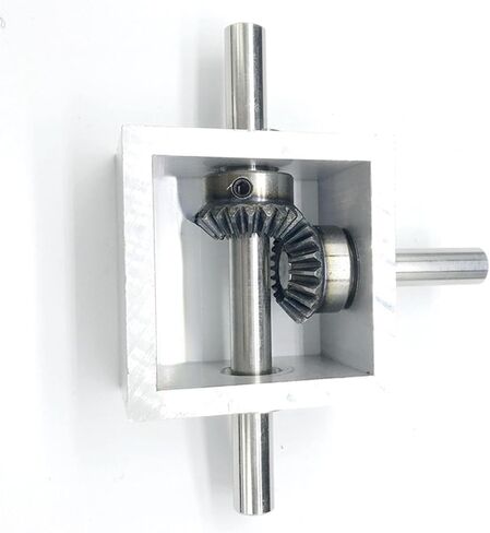 Miter Transmission 1pcs 1:1 90 Degree Commutator Gearbox 1.25M 20T Right Angle Bevel Gear Small Gearbox 10mm Shaft Angle Steer Mechanical Module Pinion Mechanical(Type 1) in Kuwait