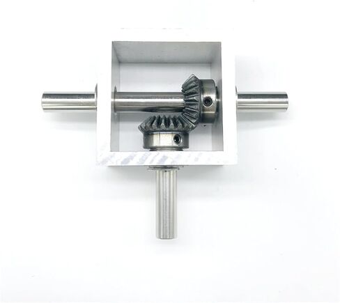 Miter Transmission 1pcs 1:1 90 Degree Commutator Gearbox 1.25M 20T Right Angle Bevel Gear Small Gearbox 10mm Shaft Angle Steer Mechanical Module Pinion Mechanical(Type 1) in Kuwait