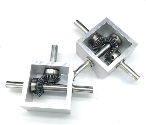 Miter Transmission 1pcs 1:1 90 Degree Commutator Gearbox 1.25M 20T Right Angle Bevel Gear Small Gearbox 10mm Shaft Angle Steer Mechanical Module Pinion Mechanical(Type 1) in Kuwait
