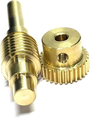 Miter Transmission 1pcs Worm Gear Reducer 0.5 Module Gimbal Gearbox 1:20 30 40 50 60 70 80 100 Turbine Copper Bearing Reducer Pinion Mechanical(1 Ratio 20-4mm) in Saudi Arabia