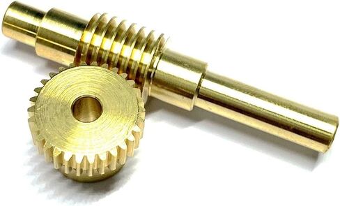 Miter Transmission 1pcs Worm Gear Reducer 0.5 Module Gimbal Gearbox 1:20 30 40 50 60 70 80 100 Turbine Copper Bearing Reducer Pinion Mechanical(1 Ratio 20-4mm) in Saudi Arabia