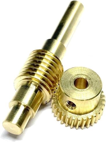 Miter Transmission 1pcs Worm Gear Reducer 0.5 Module Gimbal Gearbox 1:20 30 40 50 60 70 80 100 Turbine Copper Bearing Reducer Pinion Mechanical(1 Ratio 20-4mm) in Saudi Arabia