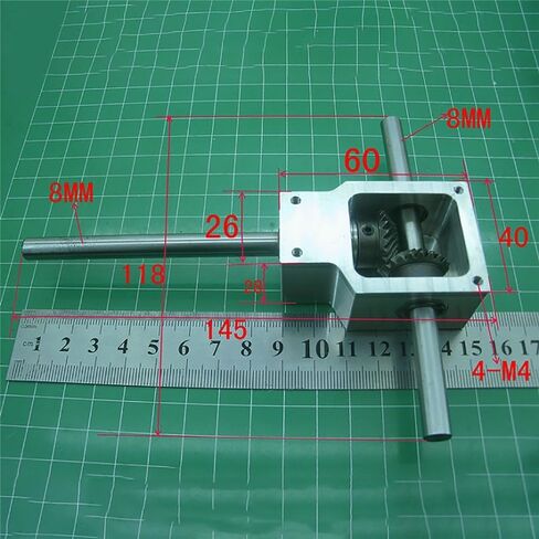 Miter Transmission 90 Degree Commutator Gearbox 8mm 10mm Dual Output Shaft Bevel Gearbox Transmission Ratio 1:1 Speed Reducer Gearbox Pinion Mechanical(8mm Thickness) in Kuwait