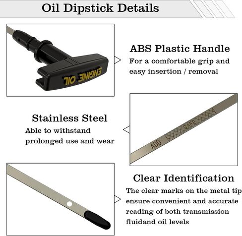 5086843ab مؤشر DIPSTICK زيت المحرك ، متوافق مع دودج رام 2500 3500 بيك آب 5.9L RAM 4000 ديزل 5.9L L6 محرك مستوى السوائل DIP STACK استبدال 5086844AA ، 921127 ، 921128 in Kuwait