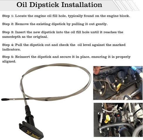 5086843ab مؤشر DIPSTICK زيت المحرك ، متوافق مع دودج رام 2500 3500 بيك آب 5.9L RAM 4000 ديزل 5.9L L6 محرك مستوى السوائل DIP STACK استبدال 5086844AA ، 921127 ، 921128 in Kuwait