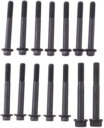 14PCS أسطوانة رأس البراغي YM119515-01200 YM11951501200 119515-01200 متوافقة مع محرك Komatsu 2D70E-5S-BA YANMAM in Kuwait