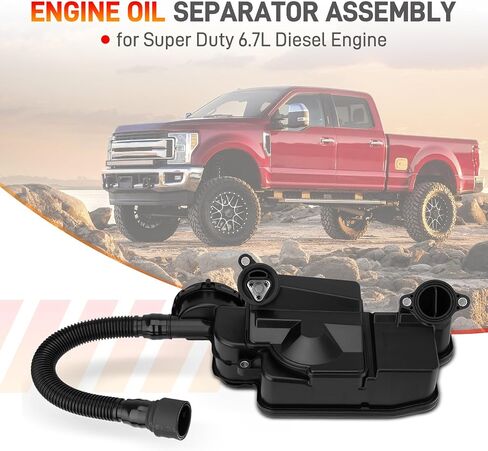 FC3Z-6A785-F Engine Oil Separator Assembly Compatible with 2017 2018 2019 Ford F250 F350 F450 F550 Super Duty 6.7L Powerstroke Diesel PCV CCV Vent Valve Engine Crankcase Replace#FC3Z6A785F in Saudi Arabia