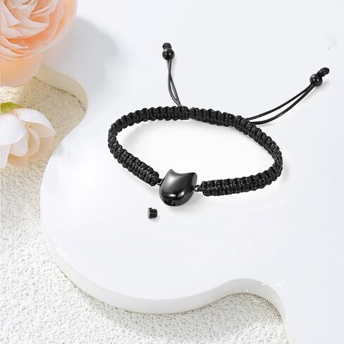 zeqingjw Paw Print Urn Bracelet for Pets Ashes Stainless Steel Dog Cat Cremation Bangle Locket Memorial Ashes Holder Keepsake Jewelry for Men Women in Saudi Arabia
