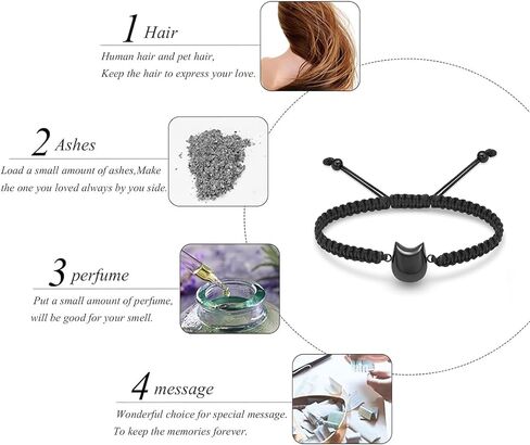 zeqingjw Paw Print Urn Bracelet for Pets Ashes Stainless Steel Dog Cat Cremation Bangle Locket Memorial Ashes Holder Keepsake Jewelry for Men Women in Saudi Arabia