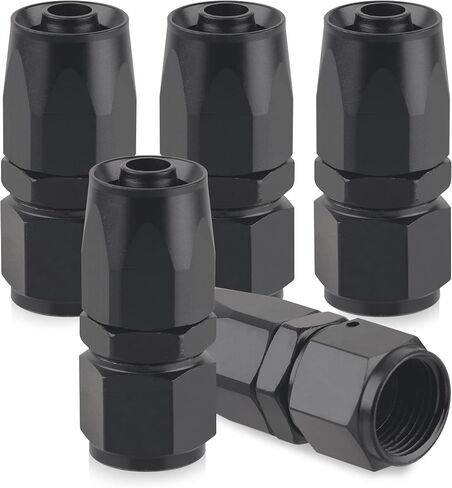 Kootans 5pcs 6an خرطوم نهاية تركيب خط الوقود على التواليين من الألومنيوم السود in Kuwait