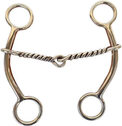 HILASON سلسلة خفيفة من الفولاذ المقاوم للصدأ لقمة فم بسيطة 5 بوصات | لقمة الحصان | لقم الحصان الغربية | لقم حصان المشي | لقمة تدريب الحصان | بت الخيول | بت للخيول in Kuwait