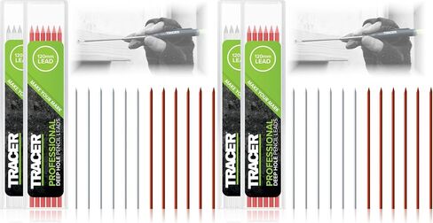 Tracer Deep Hole Pencil Alternative Leads Set - 12 x 2.8mm High-Visibility Coloured Leads for the Pencil. 6 x Red, 6 x White. 12 x Pencil refills. in Saudi Arabia