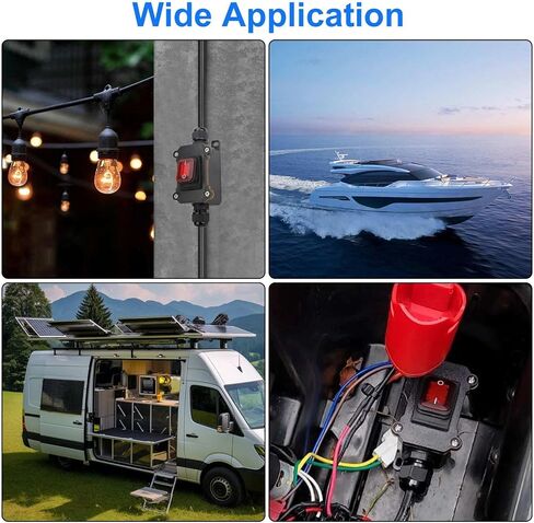 DC 12-24V Waterproof Inline Switch Outdoor On/Off Toggle Switch with 10AWG Cable in Saudi Arabia