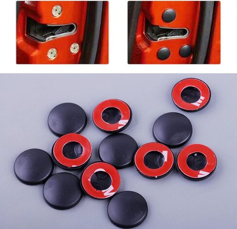 beler 12pcs Black Plastic Car Interior Door Lock Screw Protector Cover Anti-Rust Cap Trim Stickers in Saudi Arabia