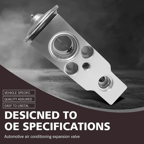 Car A/C Expansion Valve, Metal Steam Engine Air Conditioning Valve, Compatible with Lexus, Jaguar, Honda, Toyota, Land Rover, Subaru, Automotive Air Conditioning Repair Accessories (Silver) in Saudi Arabia