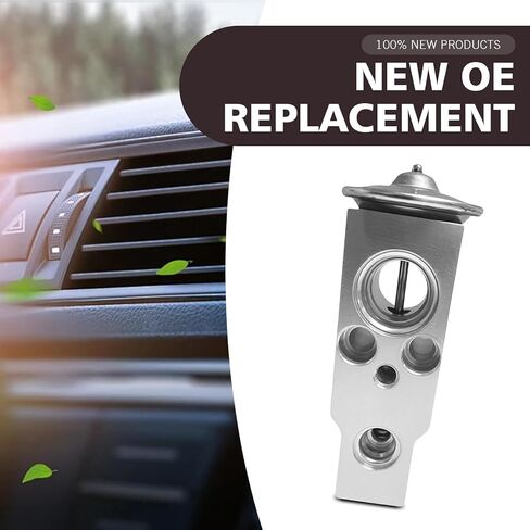 Car A/C Expansion Valve, Metal Steam Engine Air Conditioning Valve, Compatible with Lexus, Jaguar, Honda, Toyota, Land Rover, Subaru, Automotive Air Conditioning Repair Accessories (Silver) in Saudi Arabia