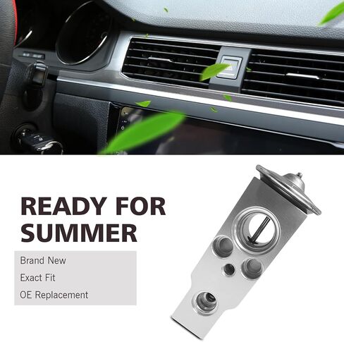 Car A/C Expansion Valve, Metal Steam Engine Air Conditioning Valve, Compatible with Lexus, Jaguar, Honda, Toyota, Land Rover, Subaru, Automotive Air Conditioning Repair Accessories (Silver) in Saudi Arabia