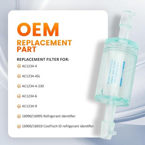 OEM 16913 Refrigerant Identifier Replacement Filter: Works with R - 1234y AC Machines, 16900/16910 CoolTech ID (Plus) & More in Saudi Arabia
