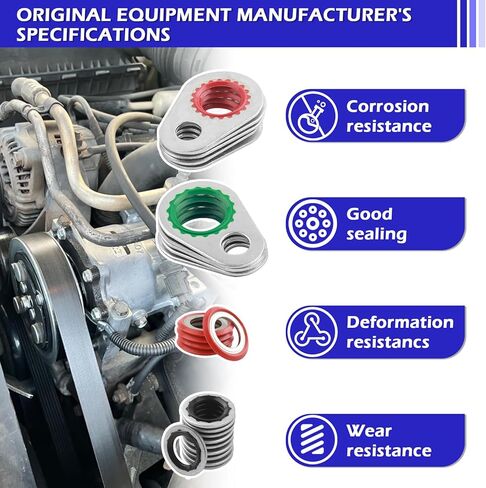 139PCS AC O Ring Kit Contains 30 Sizes,Durable A/C O Ring Assortment Kit with 54PCS Rubber Gasket & 85PCS Spacers for Seal Improvement,Professional AC Compressor Gasket Kits in Kuwait