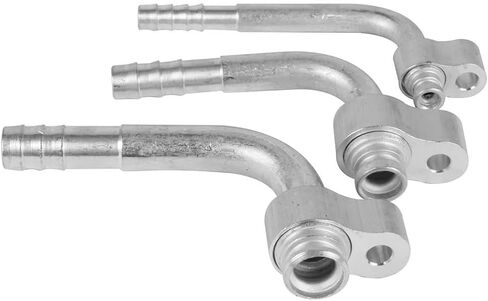 3Pcs AC Compressor Drier Condenser Radiator Fitting Adapter Connector For Auto Air Conditioning Hose R134a, Automotive Replacement Heater Hose Connectors(Elbow Pipe) in Kuwait
