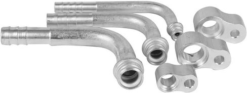 3Pcs AC Compressor Drier Condenser Radiator Fitting Adapter Connector For Auto Air Conditioning Hose R134a, Automotive Replacement Heater Hose Connectors(Elbow Pipe) in Kuwait