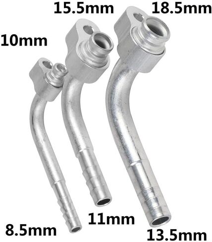 3Pcs AC Compressor Drier Condenser Radiator Fitting Adapter Connector For Auto Air Conditioning Hose R134a, Automotive Replacement Heater Hose Connectors(Elbow Pipe) in Kuwait