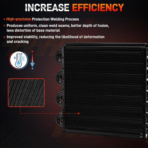 ترقية 16 تمريرة مبرد زيت نقل الألومنيوم ، 1/2 "Universal 16 صفوف 8AN الأنبوب وبرودة زعنفة ضاغط الهواء بعد ذلك in Kuwait