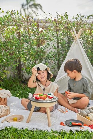 PlanToys Pasta Pretend Play Kitchen Food Playset (3613) | Sustainably Made from Rubberwood and Non-Toxic Paints and Dyes| Eco-Friendly PlanWood in Saudi Arabia