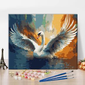 Paint by Number Flower Moon Adult Paint by Number Black Background Paint by Numbers Beginner Easy Painting by Number Retro Style Paint by Number to Family Friend Gift for Living Room Decor 16x20 in