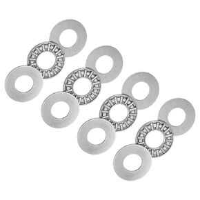 4pcs AXK1226 Thrust Needle Roller Bearings - [12mm x 26mm x 2mm] with Washer for Conveying Equipment Use, Chrome Steel