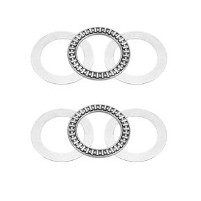 AXK6590 2AS Thrust Needle Roller Bearings with Washers 2pcs，65 Bore 90 OD 3mm Width, GCr15 Hardness