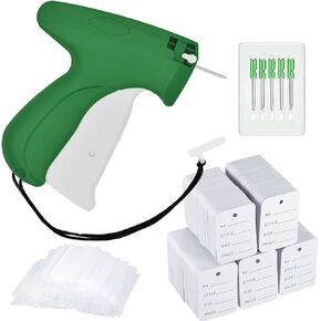 2006 PcsTagging Gun Kit Including Liumai Tag Gun, 5 Steel Needles, 1600 Clear Barbs Fasteners, 400 Pieces Clothing Price Label (Gray-Blue)