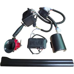 Universal Deluxe Light Upgrade Kit 9-pin Plugs Upgrade Wiring Harness | Golf Cart Turn Signal Kit with Horn Brake Light Switch for Yamaha Club Car E-Z GO LED Lights