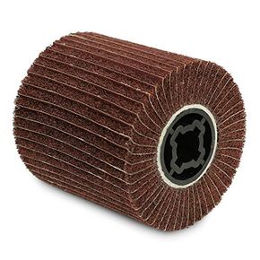 BHA Interleaf Flap Wheel Abrasive Drum, 4" x 4" with 3/4" Quad Keyway (80 Grit)