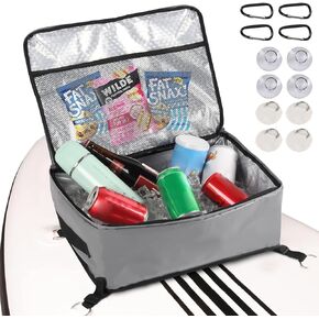 CALPALMY Paddleboard Cooler Deck Bag - Waterproof SUP Cooler PVC Durable Deck Bag - 16oz (10 Cans) Portable Cooler Bag for Paddle Board, Kayak, and Storage Bag SUP Accessory
