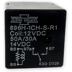 896H-1CH-S-R1 Automotive Relay Quick Connect 12VDC 50AMP