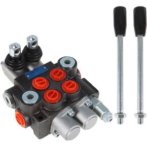 Monoblock Hydraulic Directional Control Valve 2 Spool 11 GPM Hydraulic Loader Valve, SAE Ports, 3625 PSI Double Acting Valve Directional Control Valve for Small Tractors Tractors Loaders