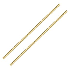 Brass Solid Round Rod Lathe Bar Stock, 3/8 inch in Diameter 14 inch in Length (2 PCS)