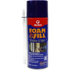 Red Devil 0914 Foam & Fill Window & Door Polyurethane Foam Sealant, 12 oz, Off White, Pack of 1