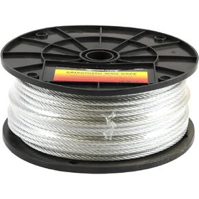 Forney 70448 Wire Rope, Galvanized Aircraft Cable, 250-Feet-by-1/4-Inch