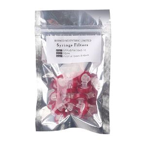 Syringe Filters PVDF 13 mm Diameter 0.22 um Pore Size Non Sterile Pack of 10 pcs