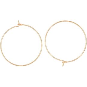 BENECREAT 30PCS 18K Gold Plated Round Earring Hoops Beading Earring Hoops for Jewelry DIY, Wedding Anniversaries Gifts and Favors