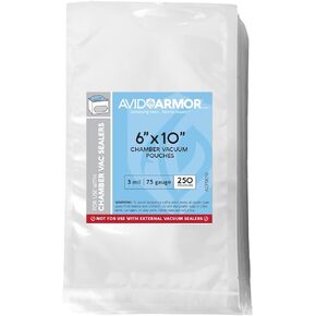 Avid Armor Chamber Vacuum Sealer Bags – Heavy Duty, BPA-Free, Pre-Cut Chamber Vacuum Bags for Food Preservation, Freezer Storage, Sous Vide and more, 1000/Pack (6x12) – Multi-Use Vacuum Bags