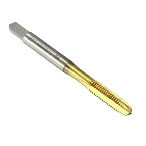uxcell Metric Machine Tap M3.5 x 0.6mm H2 Titanium Coated (Ti-Coated) High Speed Steel 3 Straight Flutes Screw Thread Tapping Threading Machinist Repair DIY Tool