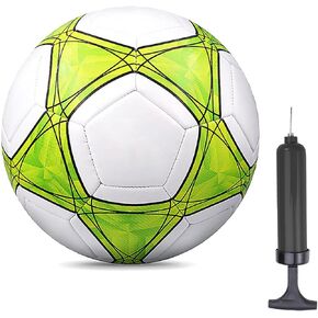 Soccer Ball Size 3,4,5 Soft PU for Practice Training Gift Boys Girls Kid Come with Pump and Needle