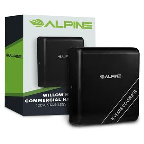 Alpine Commercial Hand Dryer with HEPA Filter, 8 Seconds Extreme Speed Electric Hand Dryer for Home Bathroom/Restaurant with Heat & Speed Control - ADA Compliant (120V Stainless Steel)