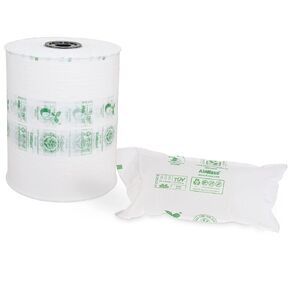 IDL Packaging EcoWave-7.1 Air Pillows for Packaging, 8" Wide and 1725' Long CO2-Neutral Film (1 Roll) - Earth-Friendly Packing Air Bags - Inflatable Void Fill Air Cushions for Shipping