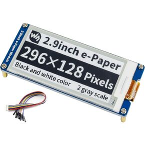 2.9inch E-Ink Display Module 296x128 Pixel White,Black Two-Color 3.3V/5V E-Paper Screen LCD Support Partial Refresh SPI Interface for Raspberry/Jetson Nano/Ard/Nucleo