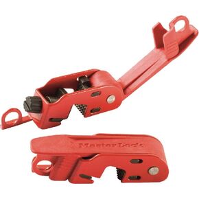 Master Lock 491B Grip Tight Circuit Breaker Lockout, OSHA Compliant, for Tall and Wide Breaker Toggles, Powder Coated Steel, Reinforced Polymer Circuit Breaker Lockout