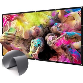 NIERBO 150 inch Metal Projector Screen Ambient Light Rejecting Screen 2.4 Gain 3D Movies Screen 16:9 for Home Theater